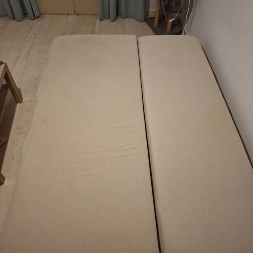 Ikea sofa bed used with storage and 2 cushions
