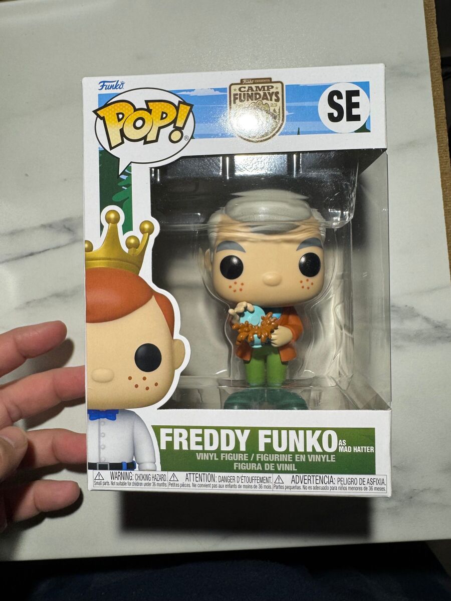 Pop! Freddy Funko as authentic Mad Hatter LE Camp Fundays 2023