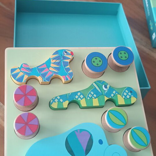 Puzz Roll Wooden Puzzle and Push Toy New