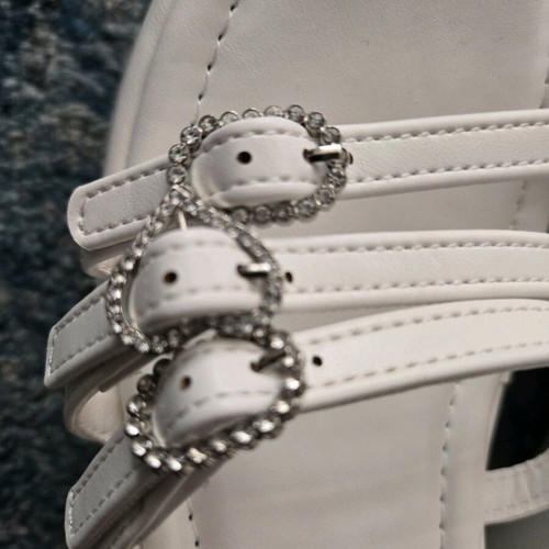 Stephan women's platform sandals size 41 new white with 9 cm heel