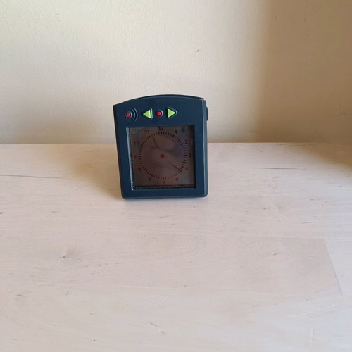 Playmobil clock used, works complete with batteries