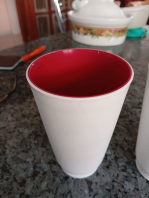 Tupperware glass set of 2 with lid 450ml like new