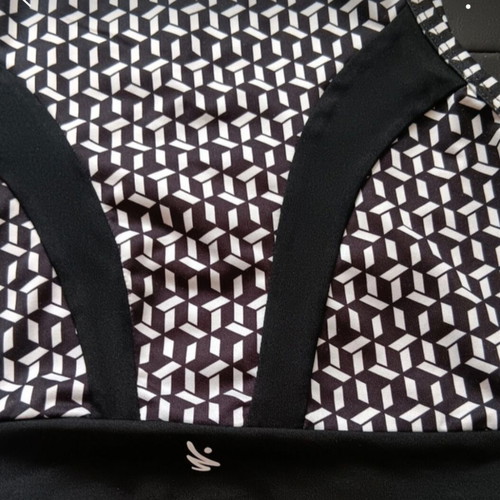 Sinsay Gym Set crop top small and leggings medium like new black white