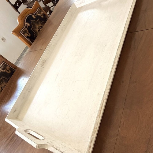 Large Wooden Serving Tray shabby chic vintage, new