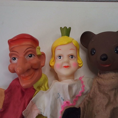Vintage 3 glove puppets used for puppet theater