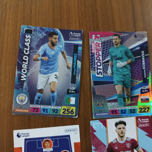 Panini Premier League 2023 cards used, lot of 14