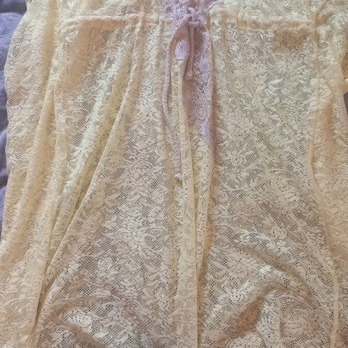 On Line women's dress like new, yellow, lace