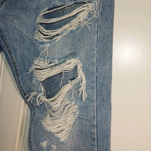 Jeans pants used with rips, size XS, blue