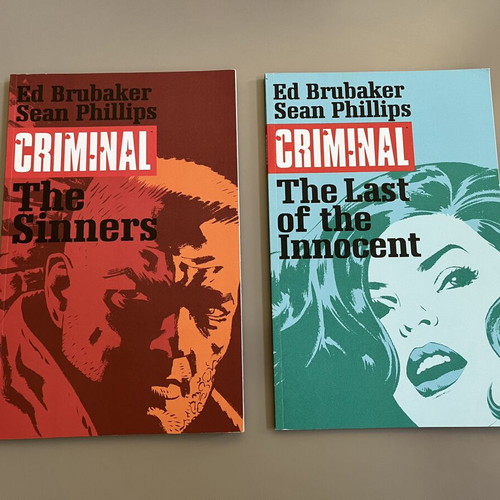 Criminal TPBs like new, pack of 7 volumes by Ed Brubaker and Sean Phillips