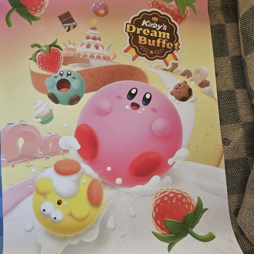 Nintendo Switch Poster Kirby's Dream Buffet new authentic