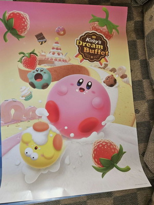 Nintendo Switch Poster Kirby's Dream Buffet καινούργιο αυθεντικό