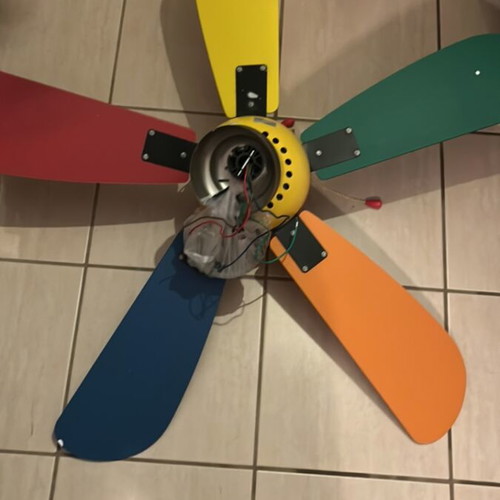 Primo multicolor fan used, very good condition