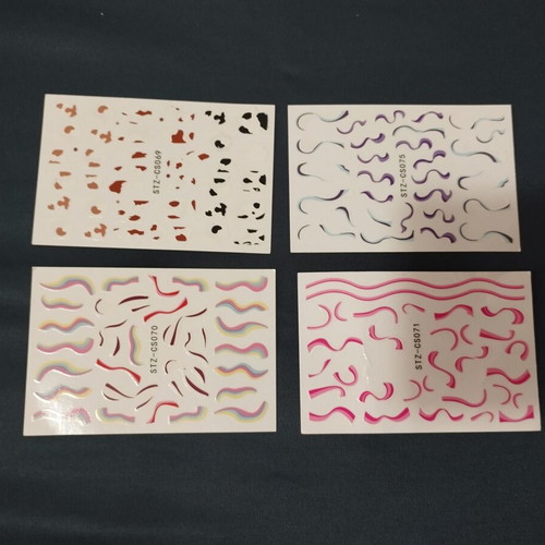 Nail stickers pack of 18 sheets, like new