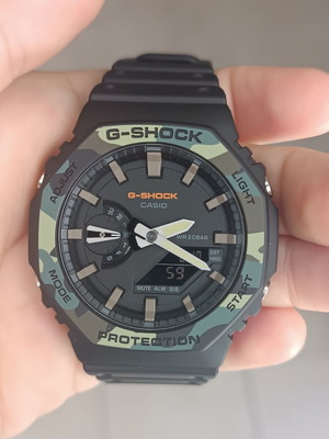 Casio G-Shock GA-2100SU ρολόι χειρός καινούργιο με κουτί, μαύρο και πράσινο