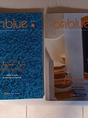 Onblue magazines by Blue Star Ferries, issues 2025 and 2026