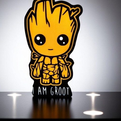 Lightbox "I Am Groot" 3D printed decorative lamp with USB new