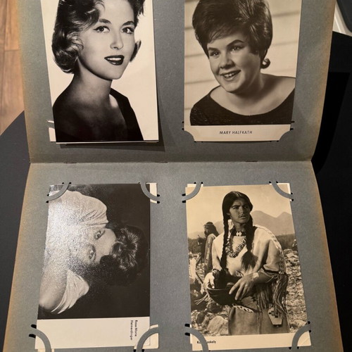 Album with collectible star photos used