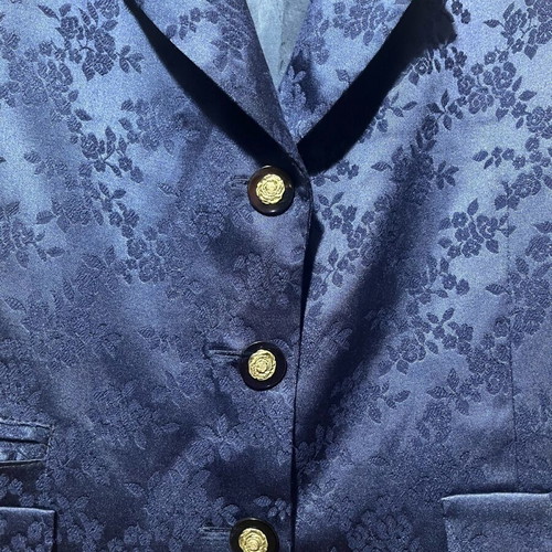 Satin suit used, blue, small