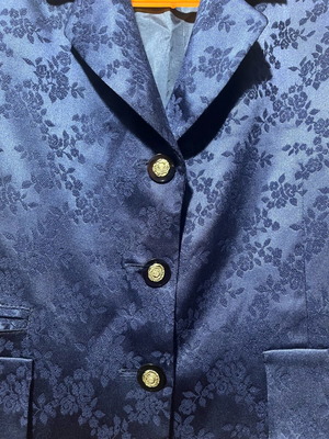 Satin suit used, blue, small