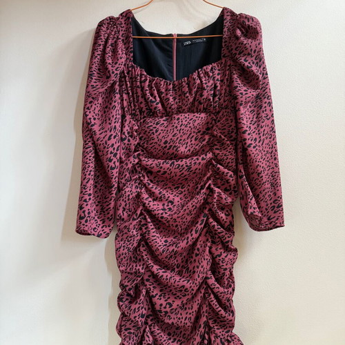 Zara mini dress draped viscose medium size like new