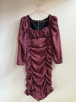 Zara mini dress draped viscose medium size like new