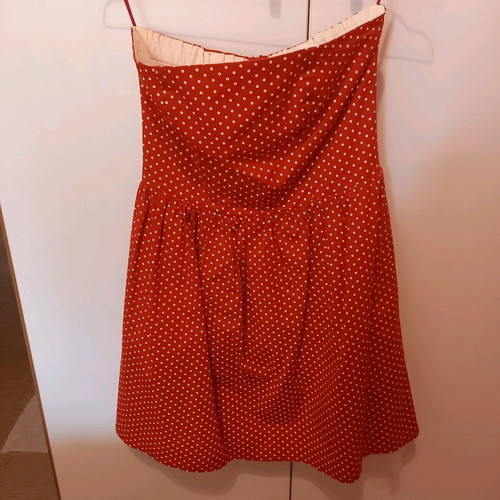 BSB Strapless Dress red with tulle hem size 40 like new