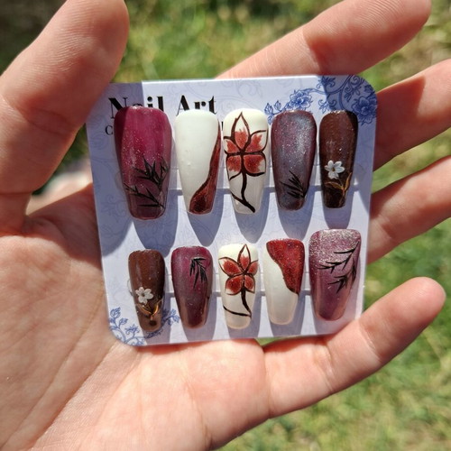 Press On Nails set with application tools, new