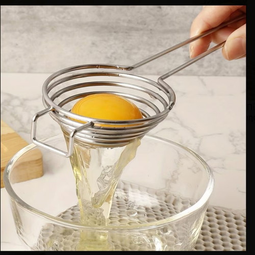 Kitchen tool for separating egg yolk and white new, stainless steel