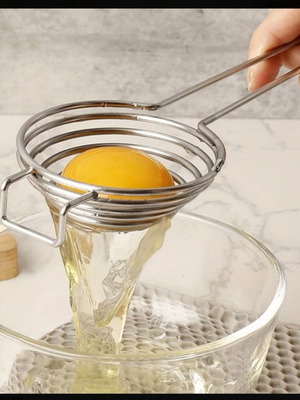 Kitchen tool for separating egg yolk and white new, stainless steel