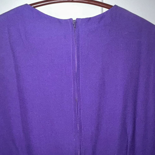 Vintage purple maxi dress 60s/70s with handmade embroidery, custom made