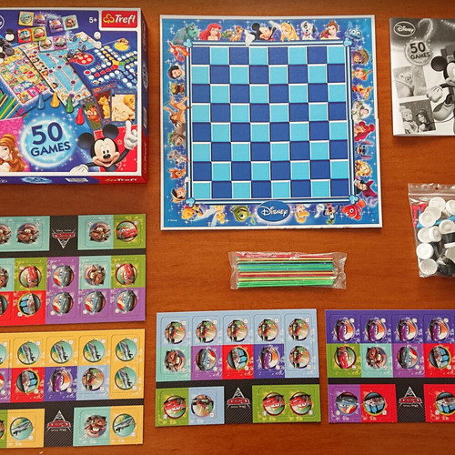 Disney Trefl board game like new with various games and missing parts