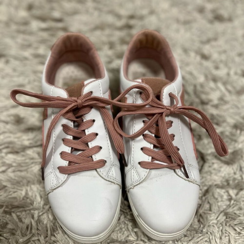 Mairiboo pink sneakers with rhinestones like new, women's casual shoes