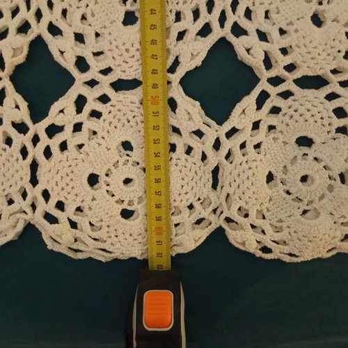 Handmade summer sleeveless crochet top XL like new, white