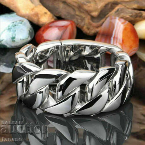 Silver ring chain design size 59 new, 925 sterling