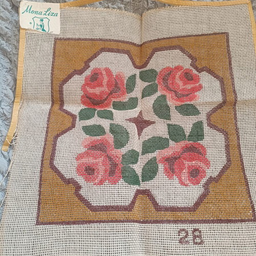 Gobelin needlepoint canvas set used with DMC threads