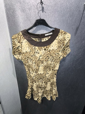 Πλισέ μπλούζα Marks & Spencer σαν καινούργια με animal print peplum