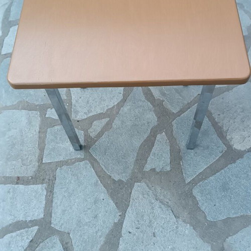 Plywood birch table handmade, oak color, new
