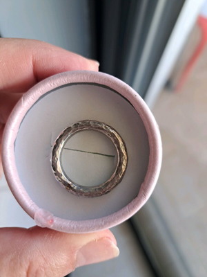 Silver 950 hammered ring like new, size 56