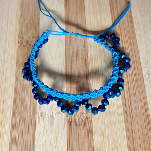 Aegean Fairy Handmade Anklet Like New, Turquoise and Blue Beads