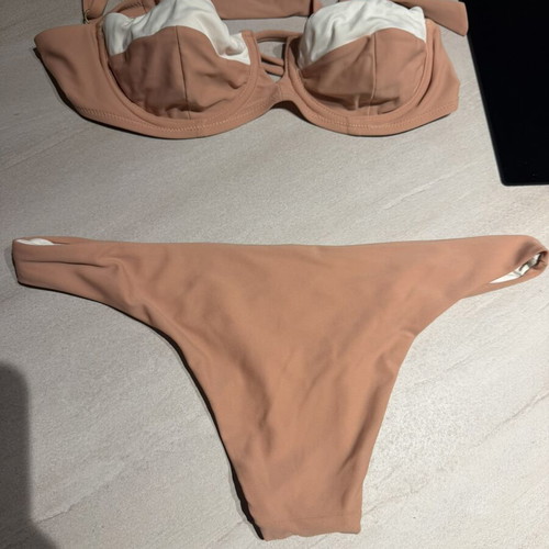 Swimsuit like new, size M, white and orange
