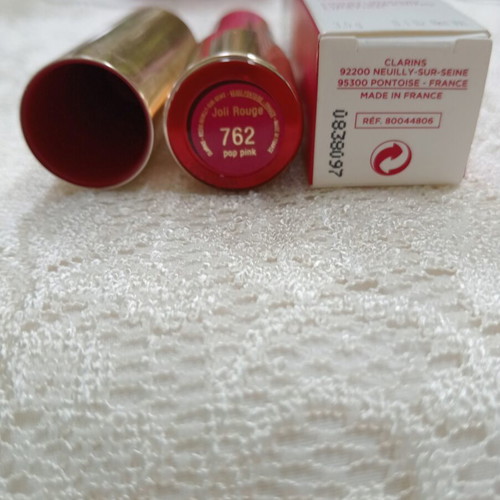 Clarins Joli Rouge 762 Pop Pink lipstick new with tags