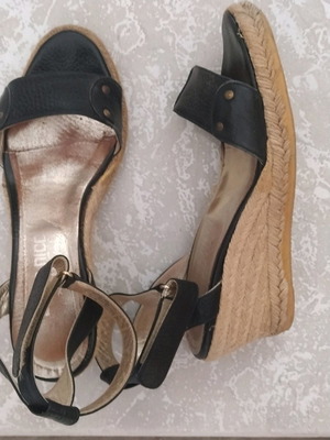 Δερμάτινες πλατφόρμες Luis Nicole μεταχειρισμένες, μέγεθος 37, μαύρες