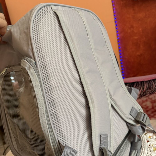 Morpet Pet Carrier Bag with Transparent Window, Grey