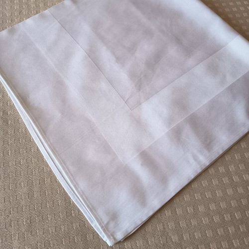 Tablecloth white cotton 100% 105×105 cm new