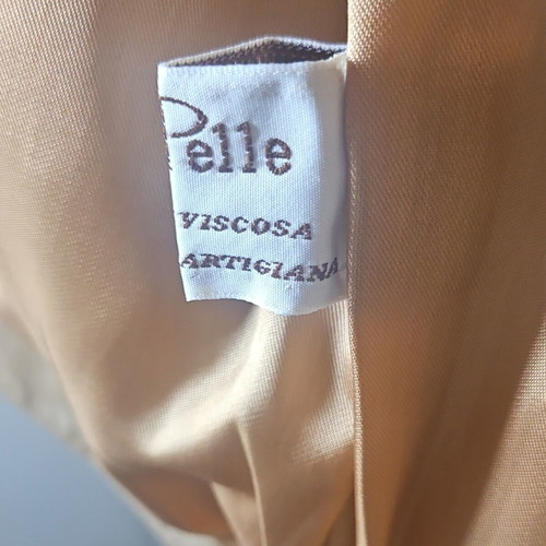 Genuine leather jacket, beige, size L, made in Italy