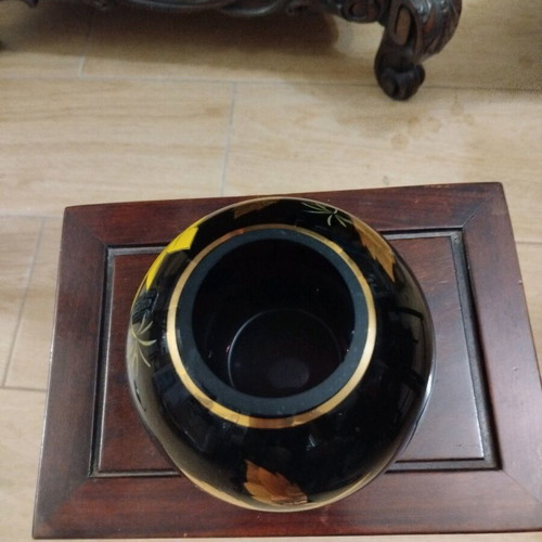 Glass vase used, height 13cm