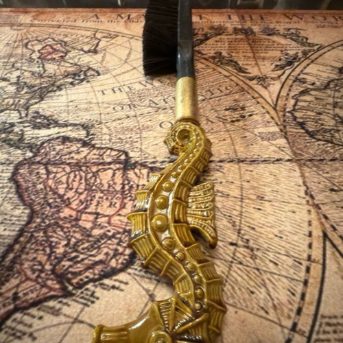 Vintage Seahorse Handle Desk Brush like new