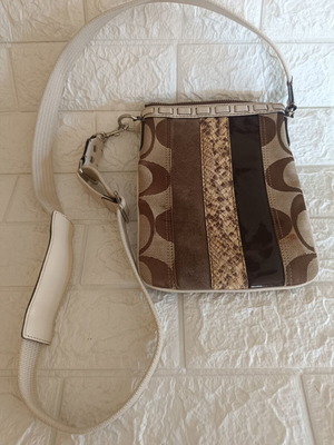 Coach crossbody bag used, beige and brown