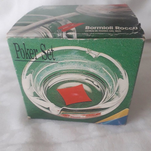 Card game ashtray set new, 8cm diameter