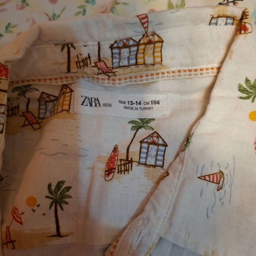 Zara Boys' Shirt New White Size 164 cm